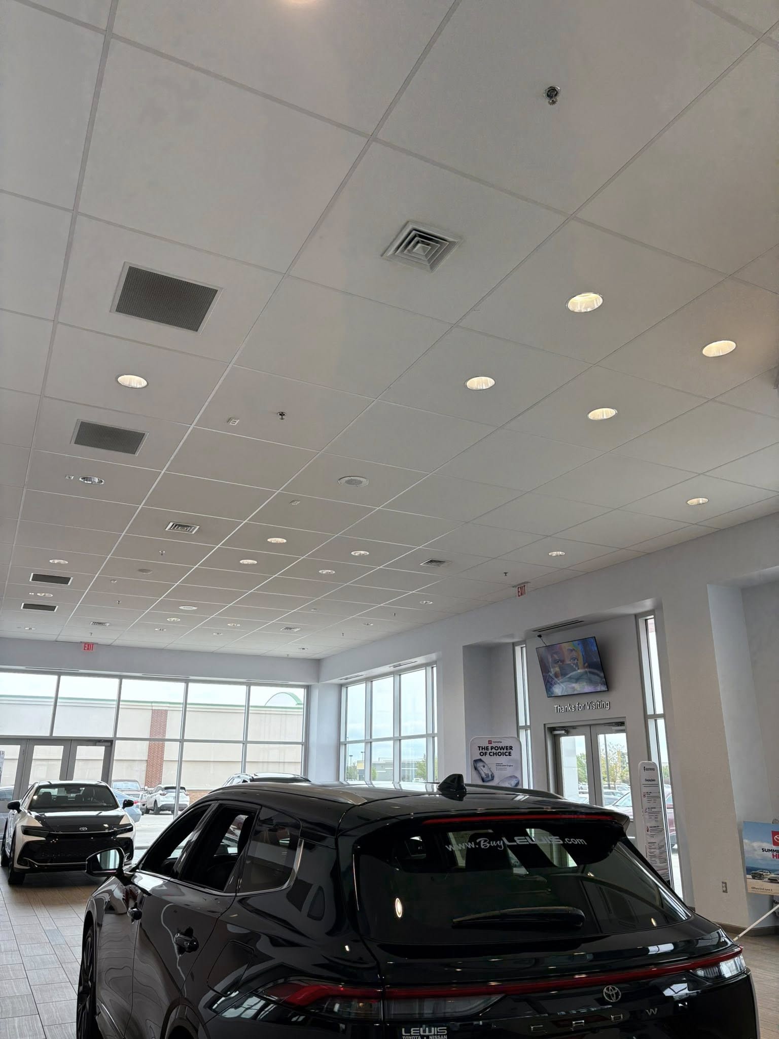 New LED lighting at Lewis Toyota in Garden City